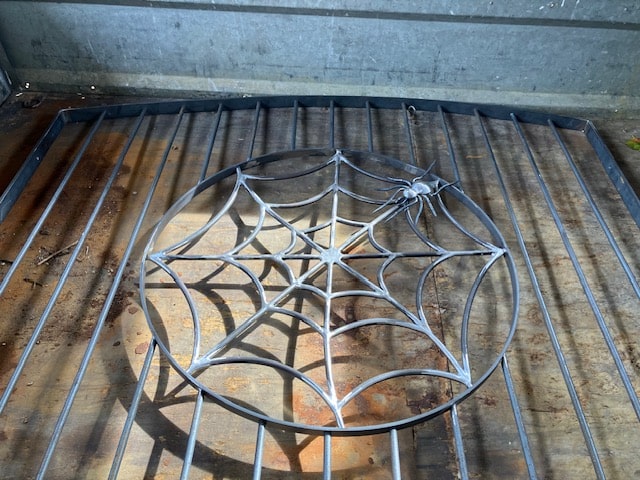 Decorative iron garden panel