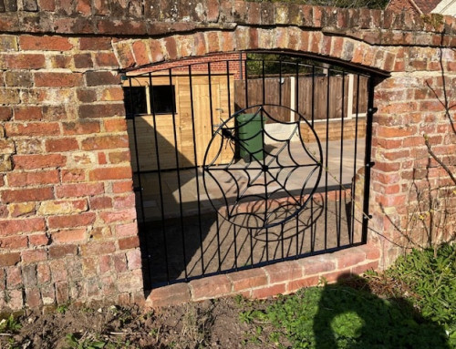 Decorative iron garden panel