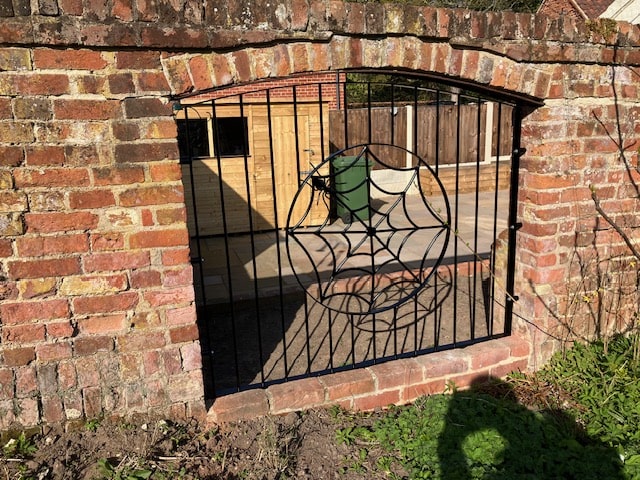 Decorative iron garden panel