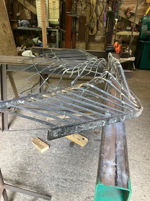 Repaired damaged railings on the Gunton Estate