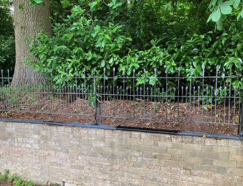 Repaired damaged railings on the Gunton Estate