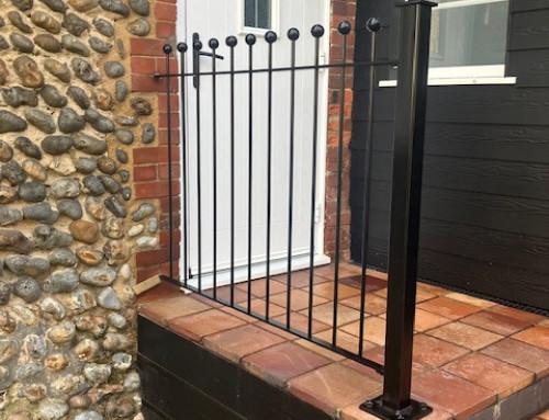 Handrail built to match the entrance gates and railings